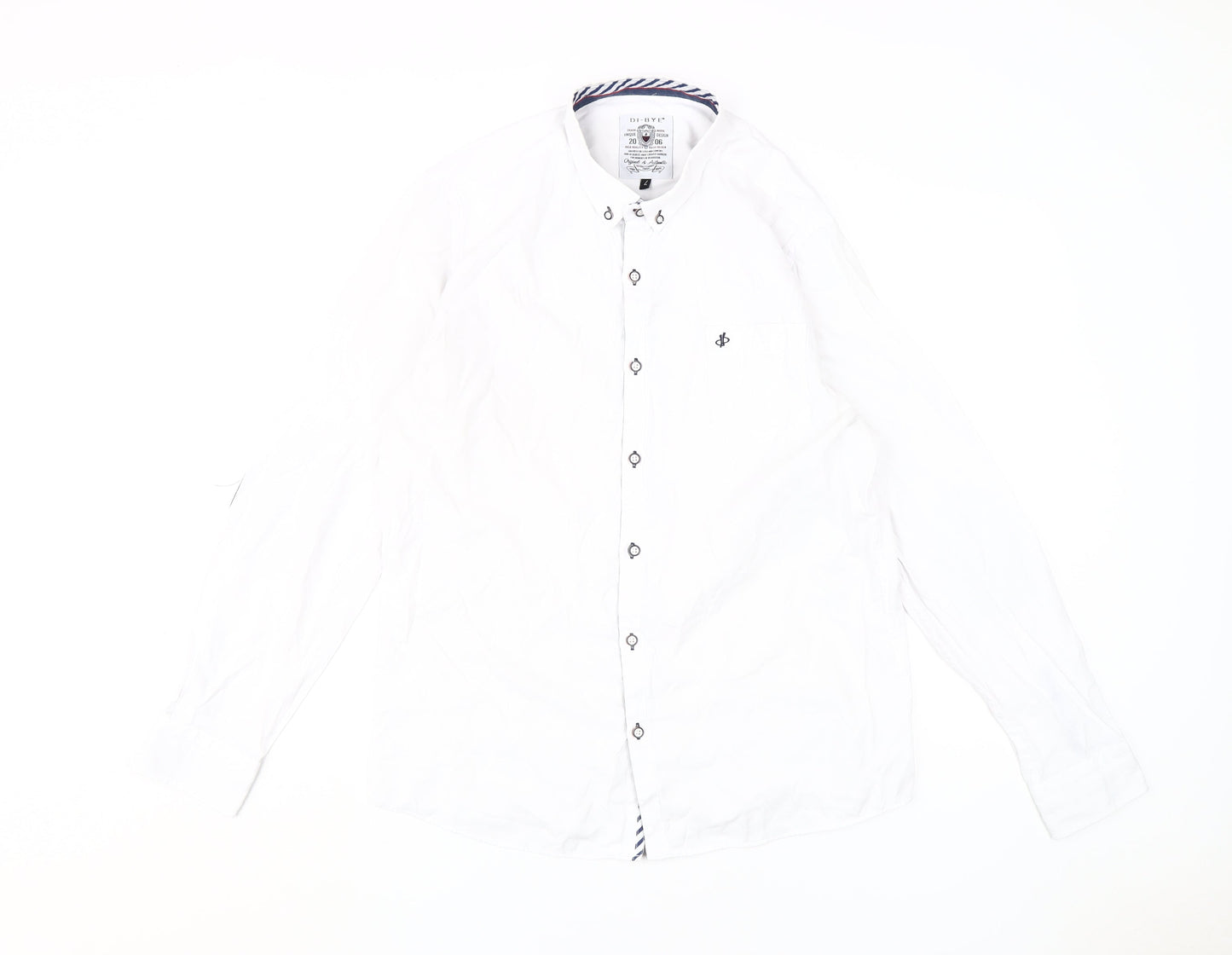 Mens UK Collar Size L DI-BYE Smart White  Dress Shirt
