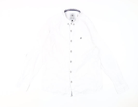Mens UK Collar Size L DI-BYE Smart White  Dress Shirt