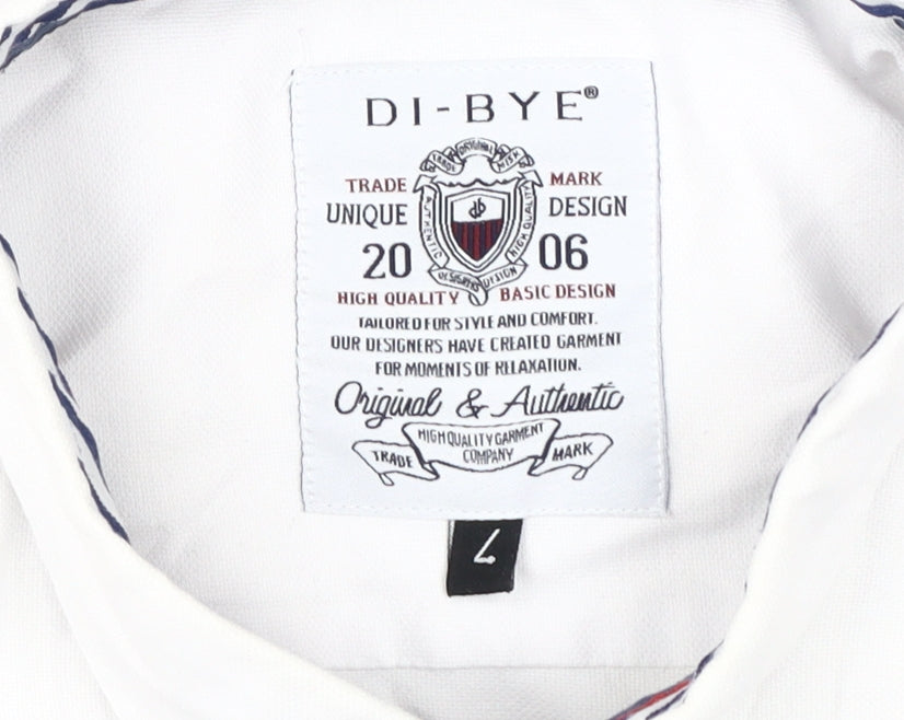 Mens UK Collar Size L DI-BYE Smart White  Dress Shirt