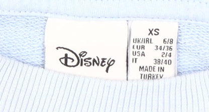 Womens UK Size XS Disney Blue Pullover Sweatshirt