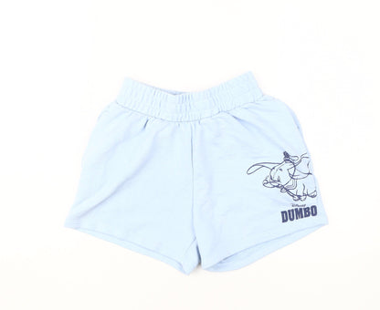Disney Women's Blue Dumbo Shorts Size 6 Casual Summer Wear
