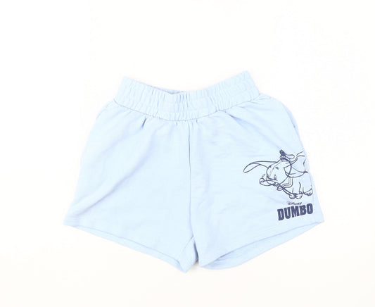 Disney Women's Blue Dumbo Shorts Size 6 Casual Summer Wear