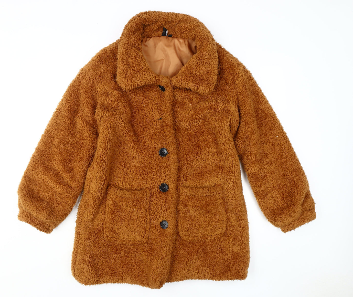 Izabel London Women's Brown Mid-Length Puffer Coat