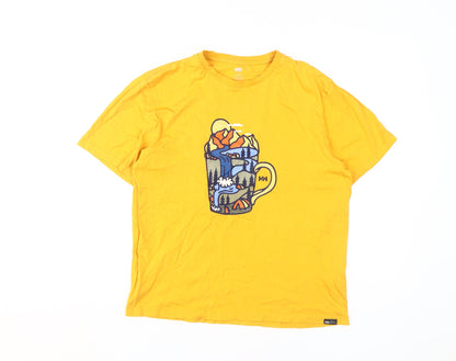 Helly Hansen Yellow Unisex T-Shirt, S, Summer Casual