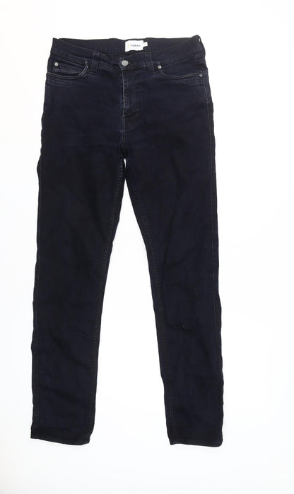 Farah Men's Black Skinny Jeans 30 Waist Slim Fit