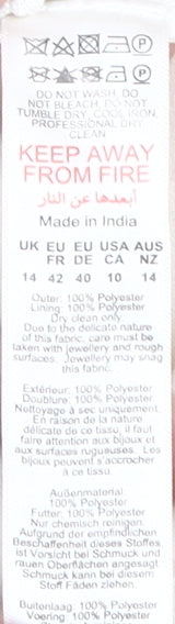 Coast Ivory Slip Dress Women Size 14 Floral Embroidered