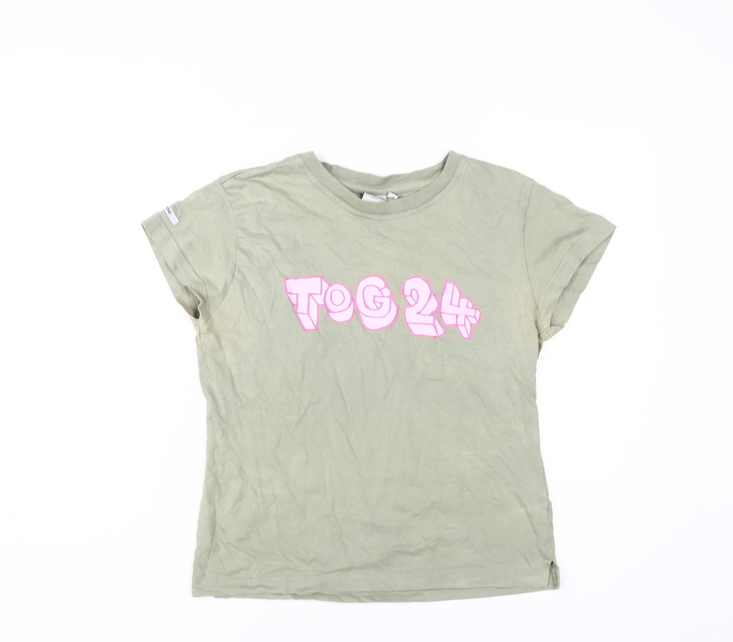 Womens UK Size L TOG 24 Green Basic T-Shirt