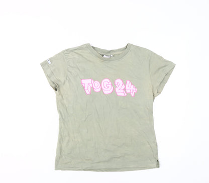 Womens UK Size L TOG 24 Green Basic T-Shirt