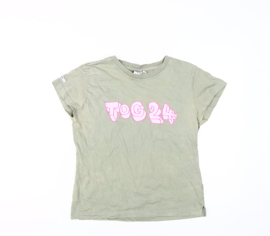 Womens UK Size L TOG 24 Green Basic T-Shirt
