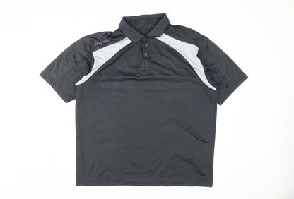 Island Green Mens XL Black Golf Polo Shirt