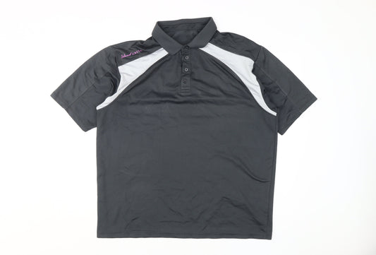 Island Green Mens XL Black Golf Polo Shirt