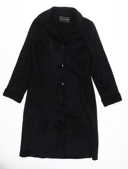 Womens UK Size S Marks and Spencer Black Overcoat