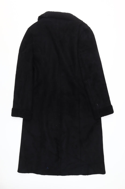 Womens UK Size S Marks and Spencer Black Overcoat