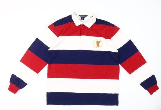 Lands' End Men's Multicoloured M Striped Polo