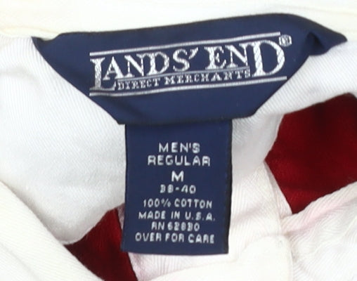 Lands' End Men's Multicoloured M Striped Polo