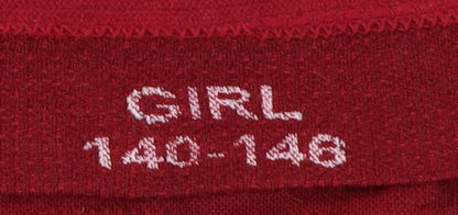 Brubeck Girls Red Pullover Top, Size 12, Long Sleeve Athletic