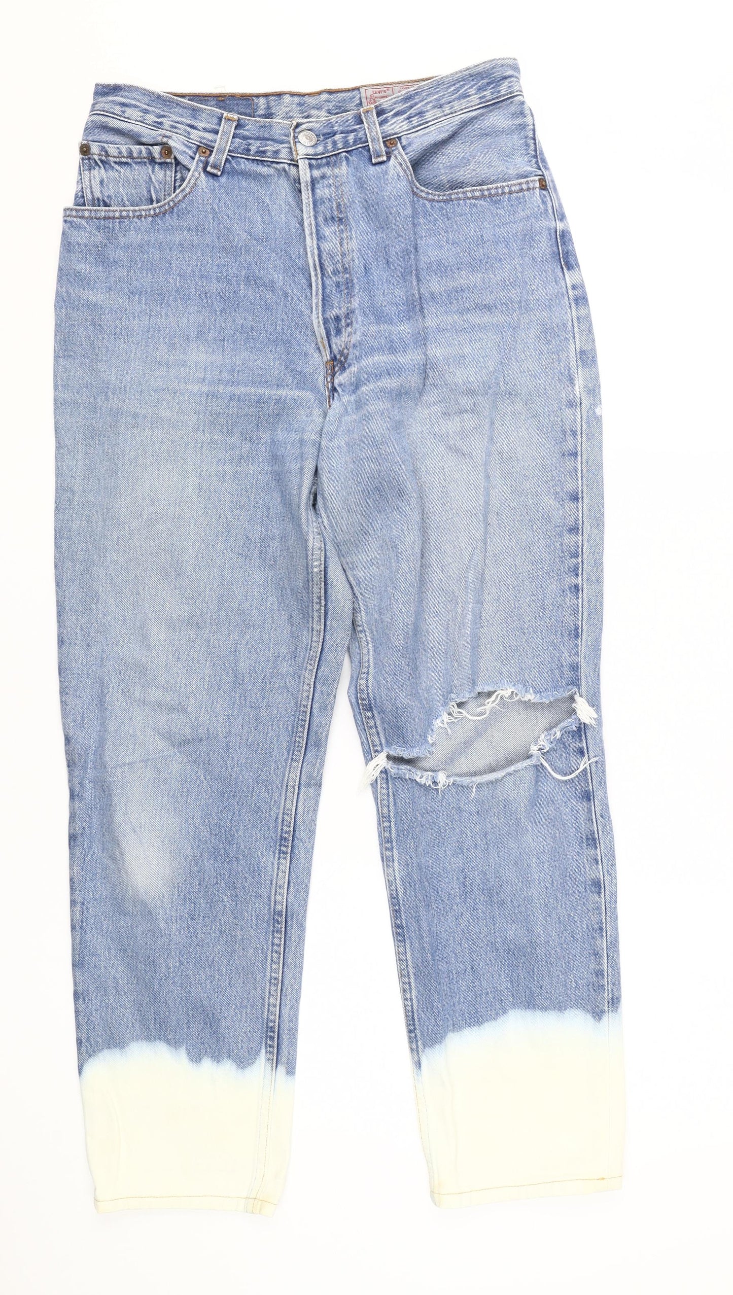 Levi's Women's Blue Distressed Mom Jeans - Size 32