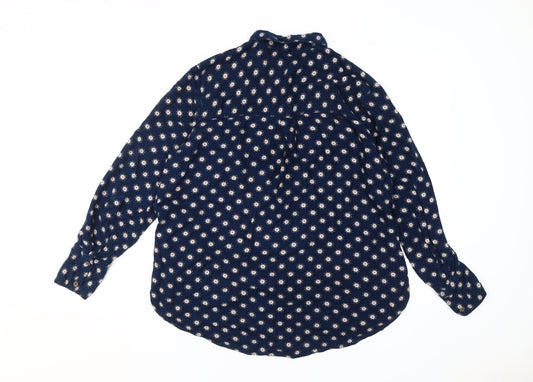 Womens UK Size 12 Marks and Spencer Blue  Button-Up