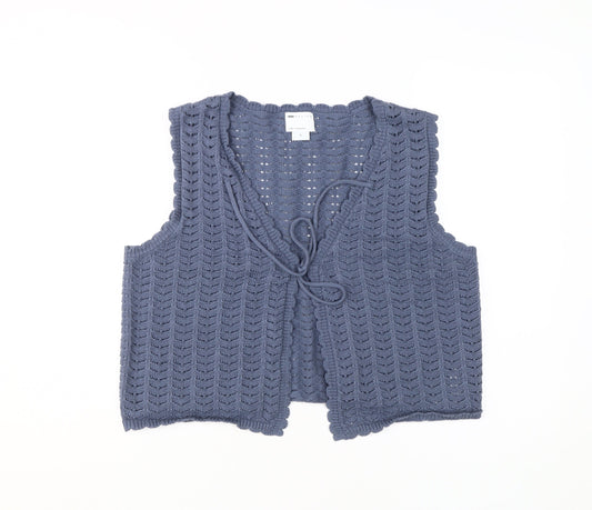 ASOS DESIGN Women's Blue Knit Vest Jumper, M