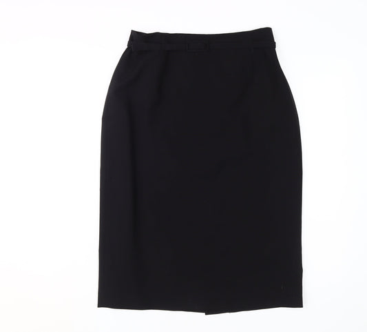 Next Women's Black Pencil Skirt Size 12 Zip Closure