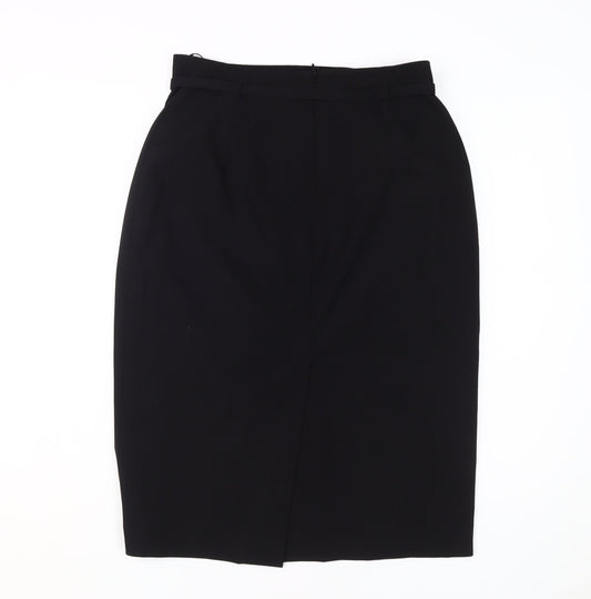 Next Women's Black Pencil Skirt Size 12 Zip Closure