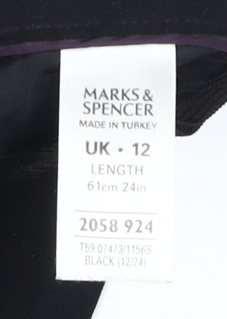 Marks and Spencer Women's Black Pencil Skirt Size 12