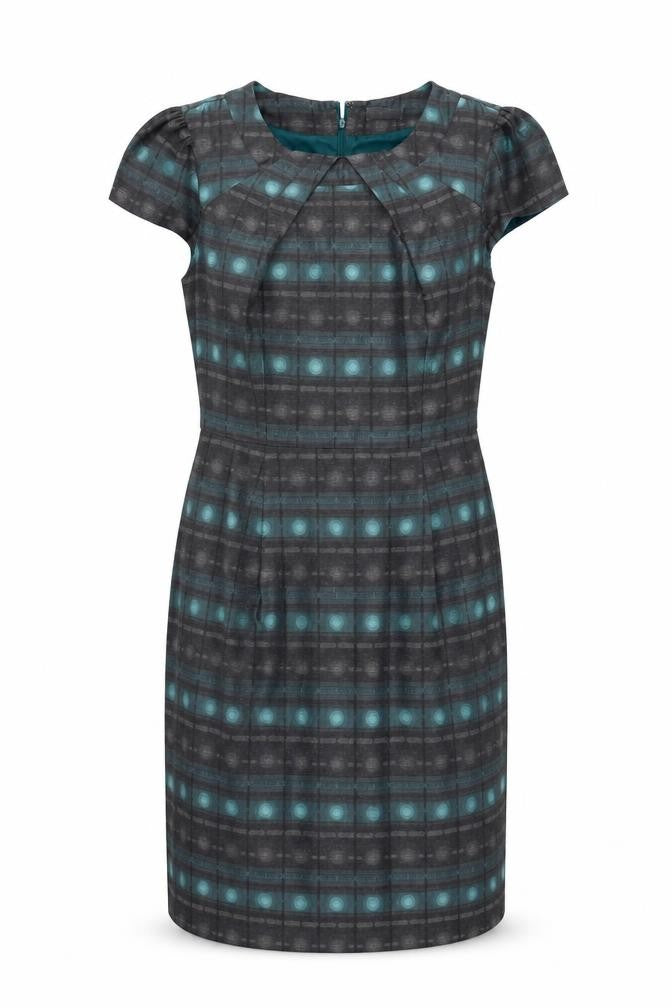Per Una Women's Multicoloured Check Sheath Dress Size 14