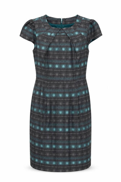 Per Una Women's Multicoloured Check Sheath Dress Size 14