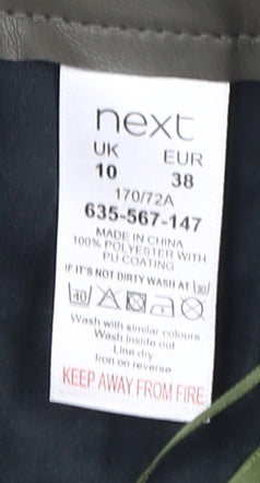 Next Women's Green Pleated Midi Skirt, Size 10