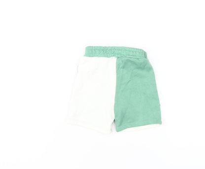 Disney Unisex Baby Shorts, Green & White, 6-9 Months