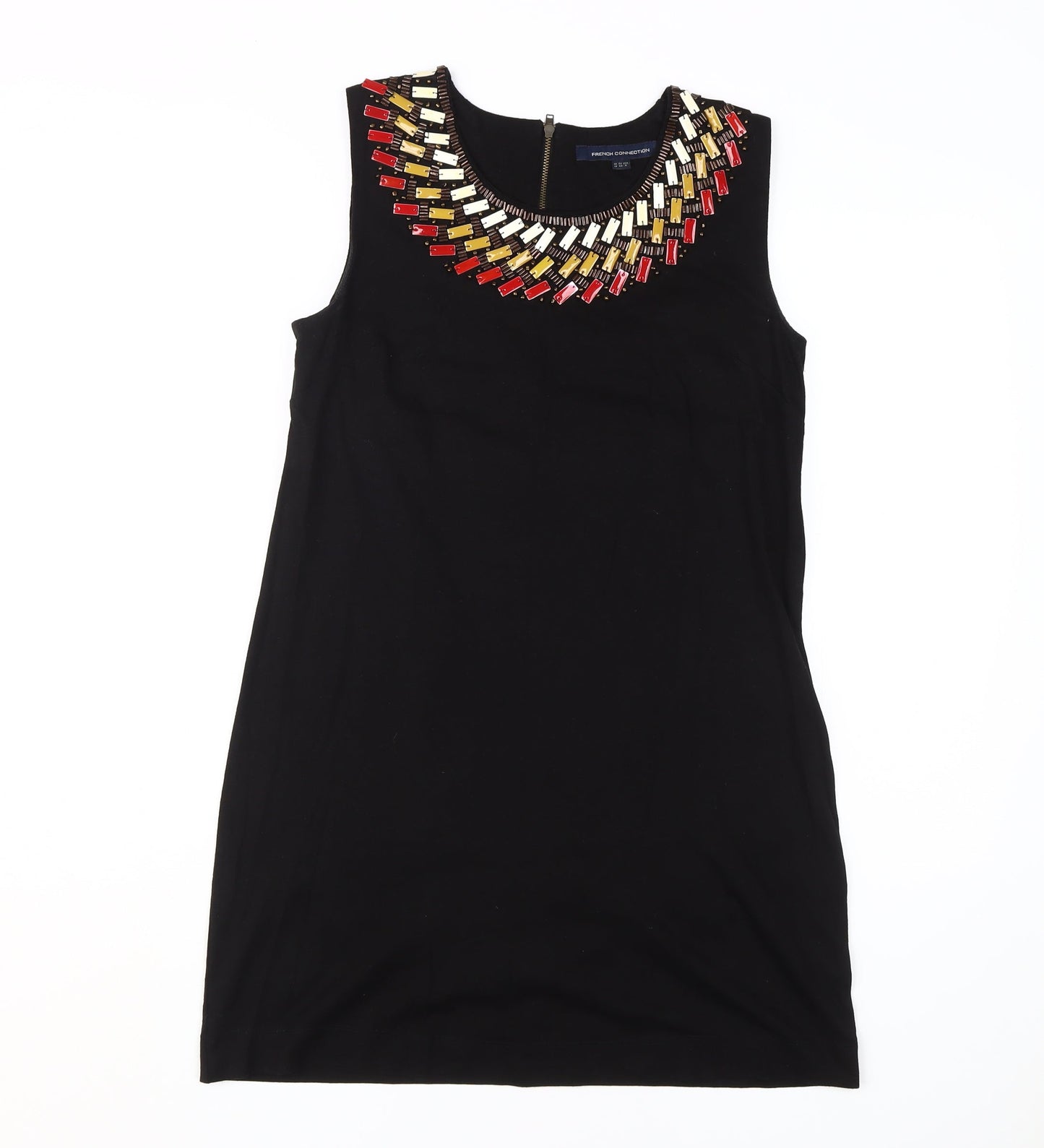 French Connection Women's Black Beaded Dress Size 12