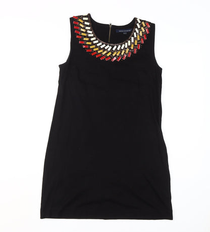 French Connection Women's Black Beaded Dress Size 12