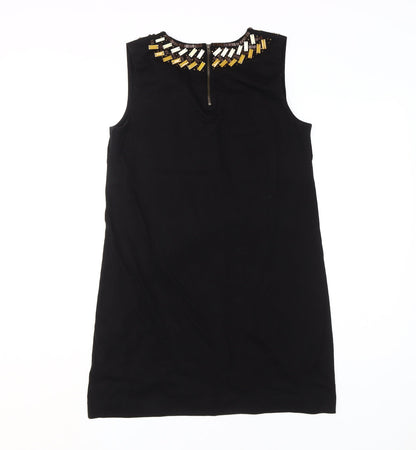 French Connection Women's Black Beaded Dress Size 12