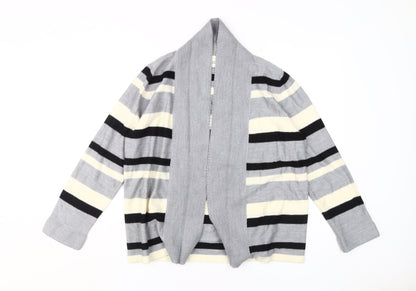 Eastex Women's Multicoloured Striped Cardigan Size 14