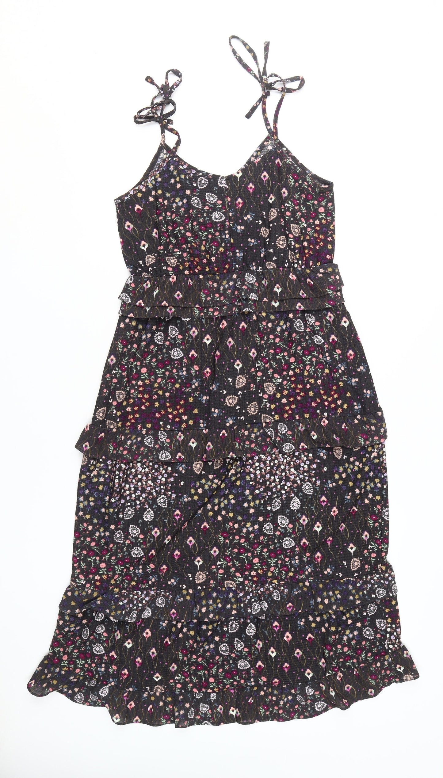 Next Women's Multicoloured Floral A-Line Midi Dress