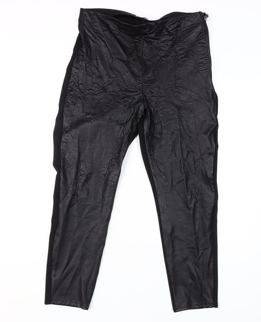 Womens UK Size 14 Wallis Regular Fit  Black Trousers