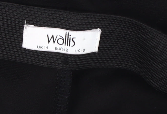 Womens UK Size 14 Wallis Regular Fit  Black Trousers