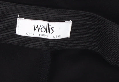 Womens UK Size 14 Wallis Regular Fit  Black Trousers