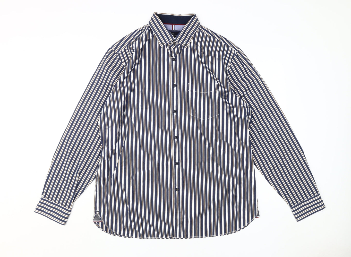 Mens UK Collar Size L Marks and Spencer Smart Blue  Dress Shirt