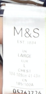Mens UK Collar Size L Marks and Spencer Smart Blue  Dress Shirt