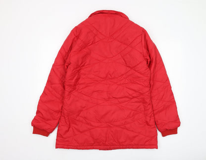 Warmline Women's Red Quilted Mid-Length Jacket XL