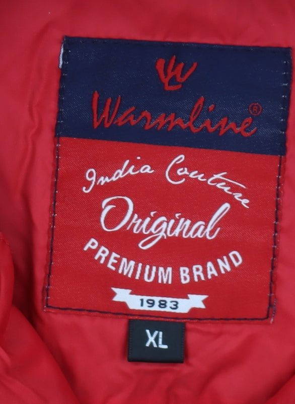 Warmline Women's Red Quilted Mid-Length Jacket XL