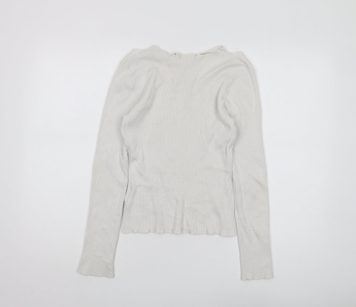 Womens UK Size L Brave Soul White Pullover Jumper