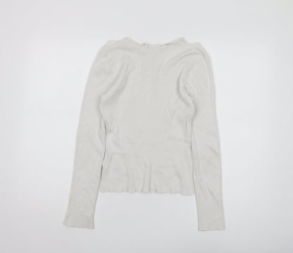 Womens UK Size L Brave Soul White Pullover Jumper