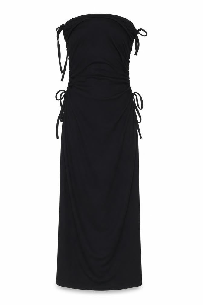 Collusion Women's Black Ruched Dress, Sleeveless Size S