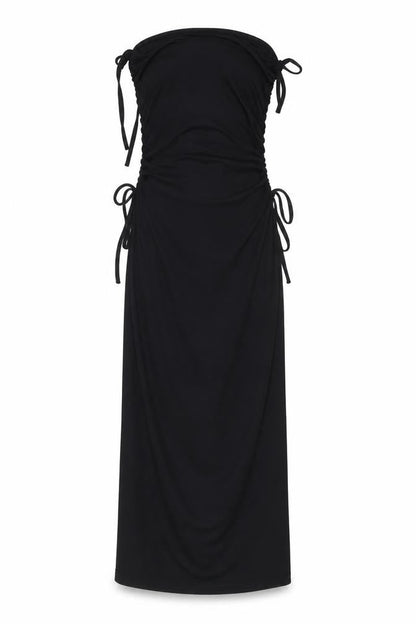 Collusion Women's Black Ruched Dress, Sleeveless Size S