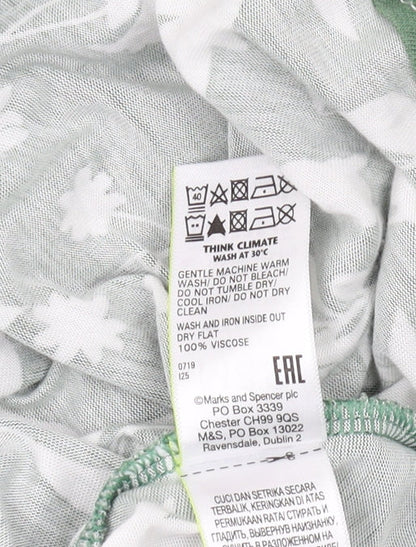 Womens UK Size 16 Marks and Spencer Green Tunic Blouse