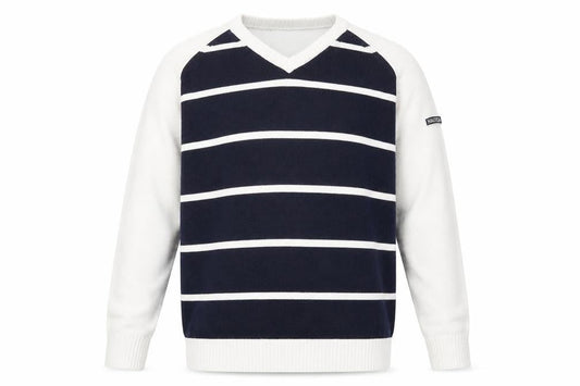 Nautica Jeans Co. Men's White Striped Pullover Jumper S