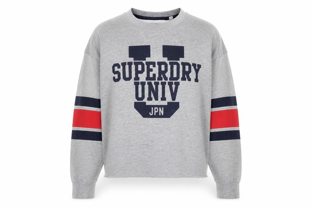 Womens UK Size S Superdry Grey Pullover Sweatshirt