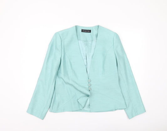 Jacques Vert Women's Blue Blazer UK 12, Lined, Formal Wear